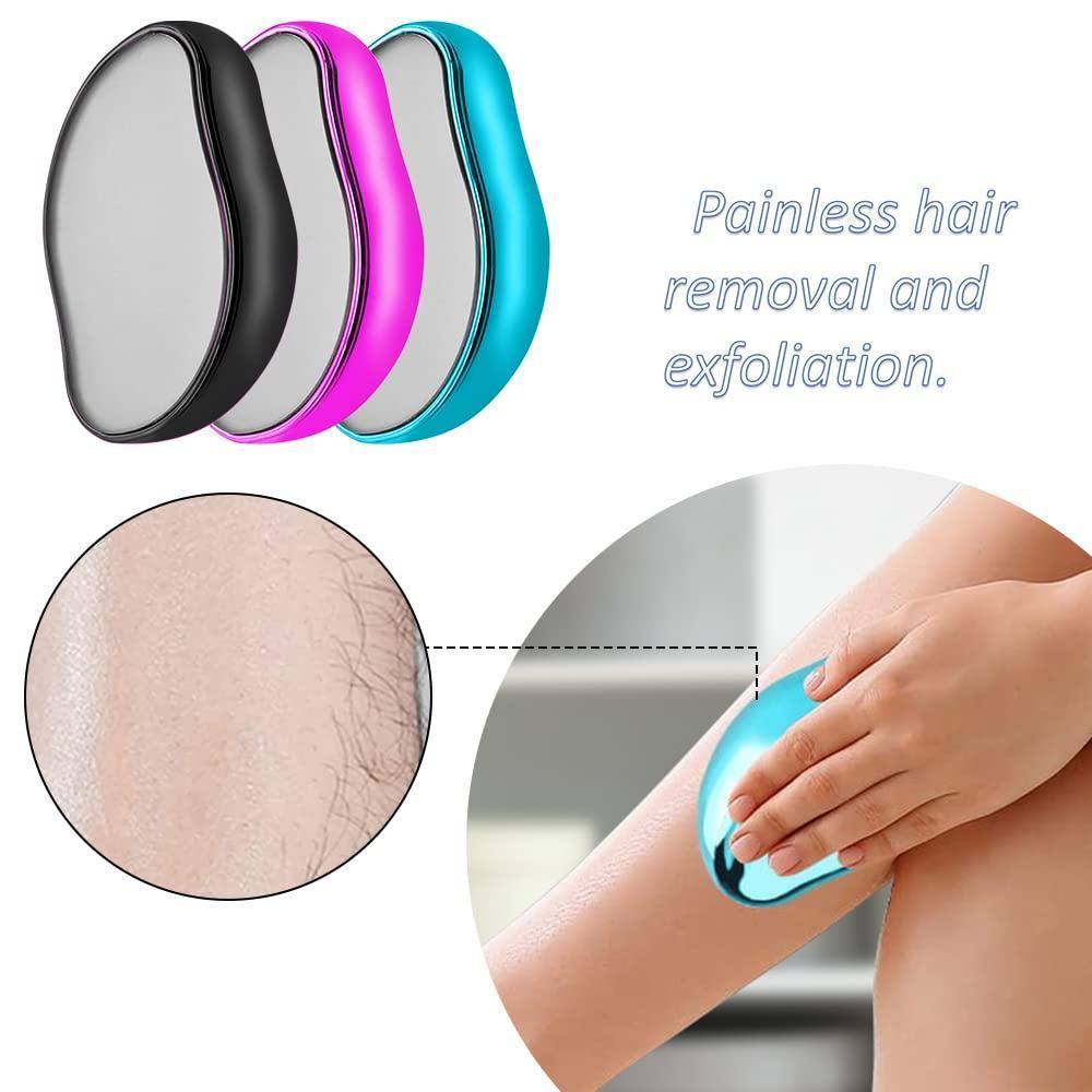 Crystal Hair Eraser for Women & Men – Painless Hair Removal, Washable & Reusable Exfoliating Tool